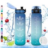 Vikaster Sportdrinkfles, 500 ml, BPA-vrij, lekvrij, geschikt voor koolzuurhoudende dranken, fietsen, fitness, school, kinderen, outdoor