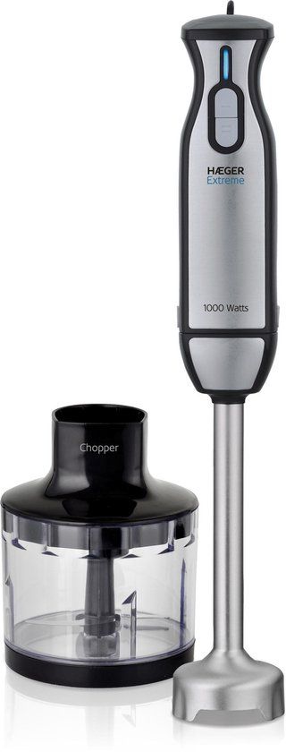 Haeger Extreme Chopper - Staafmixer - 1000W - Zwart/Zilver