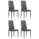 vidaXL Eetkamerstoelen - 4 stuks - Stof - Lichtgrijs