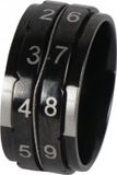 KnitPro Toeren teller Ring Maat 10 (19.8 mm) Zwart