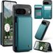 Caseme Luxe Portemonnee Backcover met Anti-RFID kaarthouders voor Pixel 9 / 9 Pro / 10 / 10 Pro _ Groen