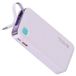 USAMS Batterie externe avec câble USB-C rétractable, 10000 mAh, 20W PD charge rapide, série XY, violet/violet clair, modèle 10KCD22403 (US-CD224)