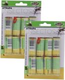 Gerimport Insecten/vliegen vang plakstrips/kleefstrips - 16x stuks - ongedierte bestrijden