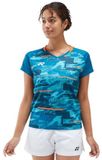Yonex 0034ex Polo à manches courtes Bleu S Femme