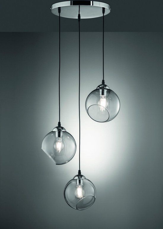 Hanglamp RL LIVE YOUR LIGHT Clooney - Chroom - 1 lichtpunt - E27 - Met dimfunctie