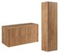 3xE living Ensemble salle de bain plan + colonne 100 cm, chêne artisanal