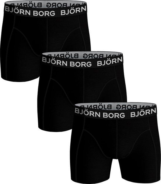 Björn Borg Cotton Stretch Boxershort - Zwart (3-pack) - Heren - Maat XXL