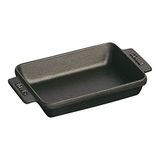 STAUB Mini Schotel Rechthoekig 15 x 11 cm, Zwart