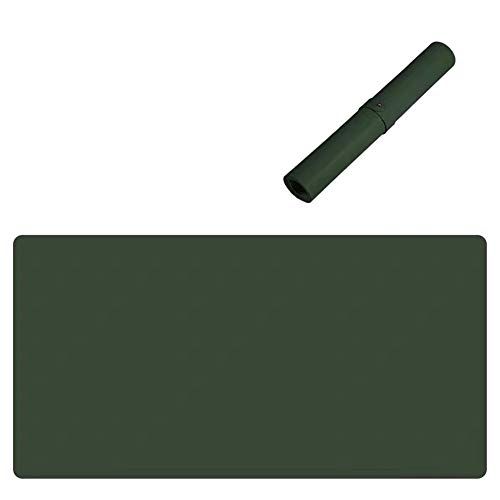LL-COEUR Grote Kunstleer Waterbestendig Muismat Computer Kantoor Bureaulegger 2MM (1200 x 600 x 2 mm, Donkergroen)
