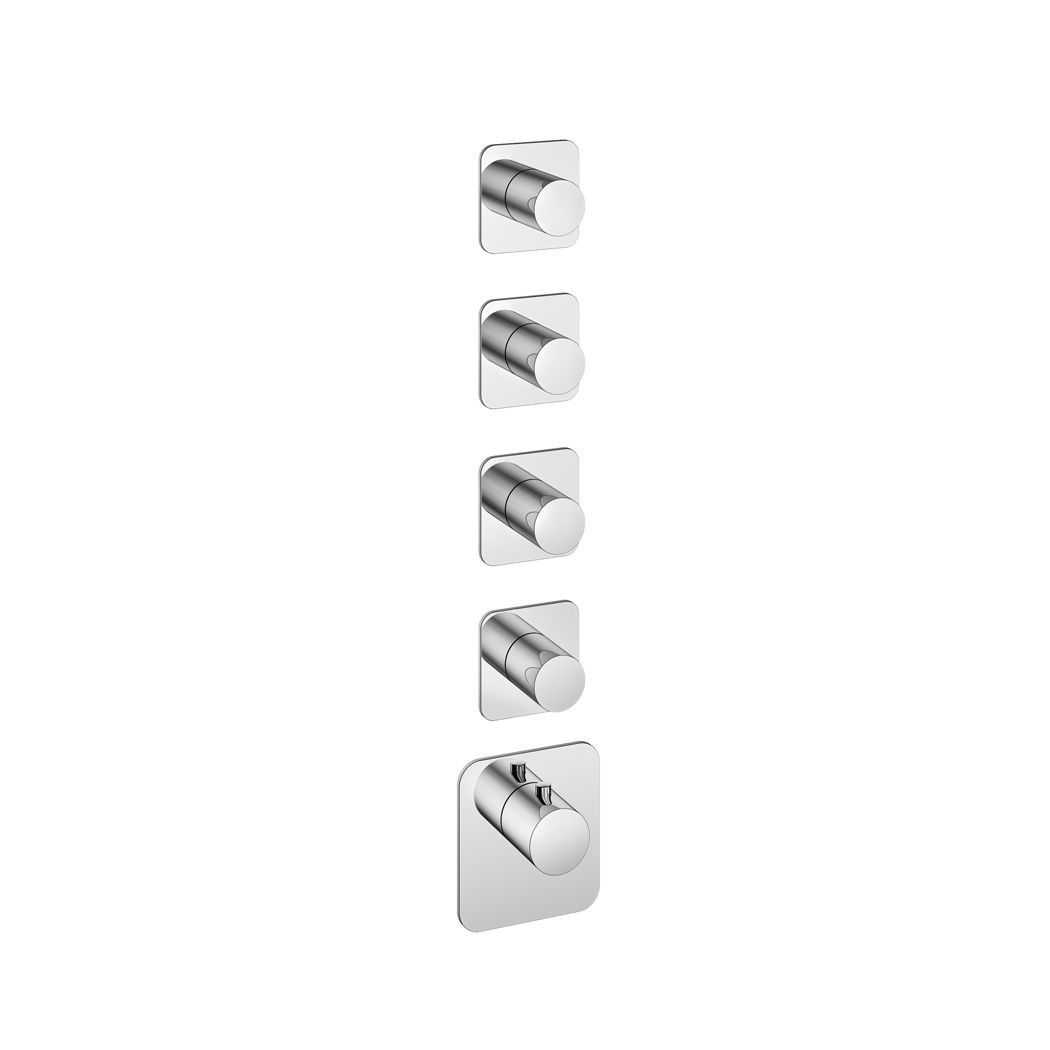 hotbath Gal Afbouwdeel voor Highflow Thermostaat met 4 stopkranen chroom GLF014EXTCR