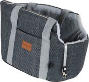 Boony Hondentas Linnenlook + Draagband Grijs 46 cm