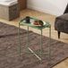 Hanah Home Stijlvolle groene metalen koffietafel, 26 x 56 x 40 cm