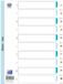 Oxford register Strong Line, cijfers, DIN A4, kunststof, 12-delig, wit