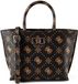GUESS Emelie Logo Mini Tote Handtas Schoudertas Espresso Logo Donkerbruin