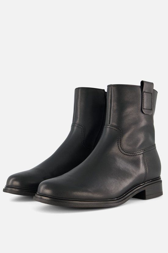 Gabor Dames Enkellaarsjes Zwart Leer