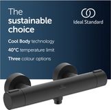 Ideal Standard ALU+ - Spiegel met handdoekhouder, planchet en tandenborstelbeker, zijde zwart BD587XG