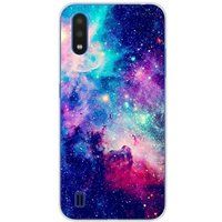 Samsung Galaxy A01 Bedrukt siliconen hoesje Galaxie bleue