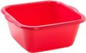Plasticforte teiltje/afwasbak - vierkant - kunststof - 25 liter - 49 x 47 x 20 cm - rood