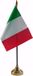 Merkloos / Sans marque Shoppartners Bv Vlag Italie tafelvlaggetje - 10 x 15 cm - met gouden standaard - Hoogte 27 cm - landen supporters versiering