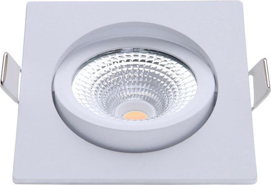 Ecodim LED Inbouwspots Wit - 5W - IP54 - 2000K-3000K - Kantelbaar - Vierkant