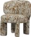 WOOOD Upke Fauteuil Met Dessin - Polyester - Naturel/Bruin - 76x75x69