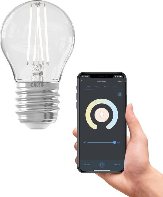 Calex Smart LED Filament Lamp E27 - 4.9W - Dimbaar - Warm Wit Licht - 470 lm