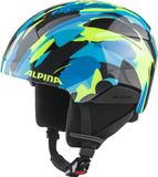 Alpina Pizi Junior Skihelm - Neon Blue Green Gloss | Maat: 51 - 55 cm