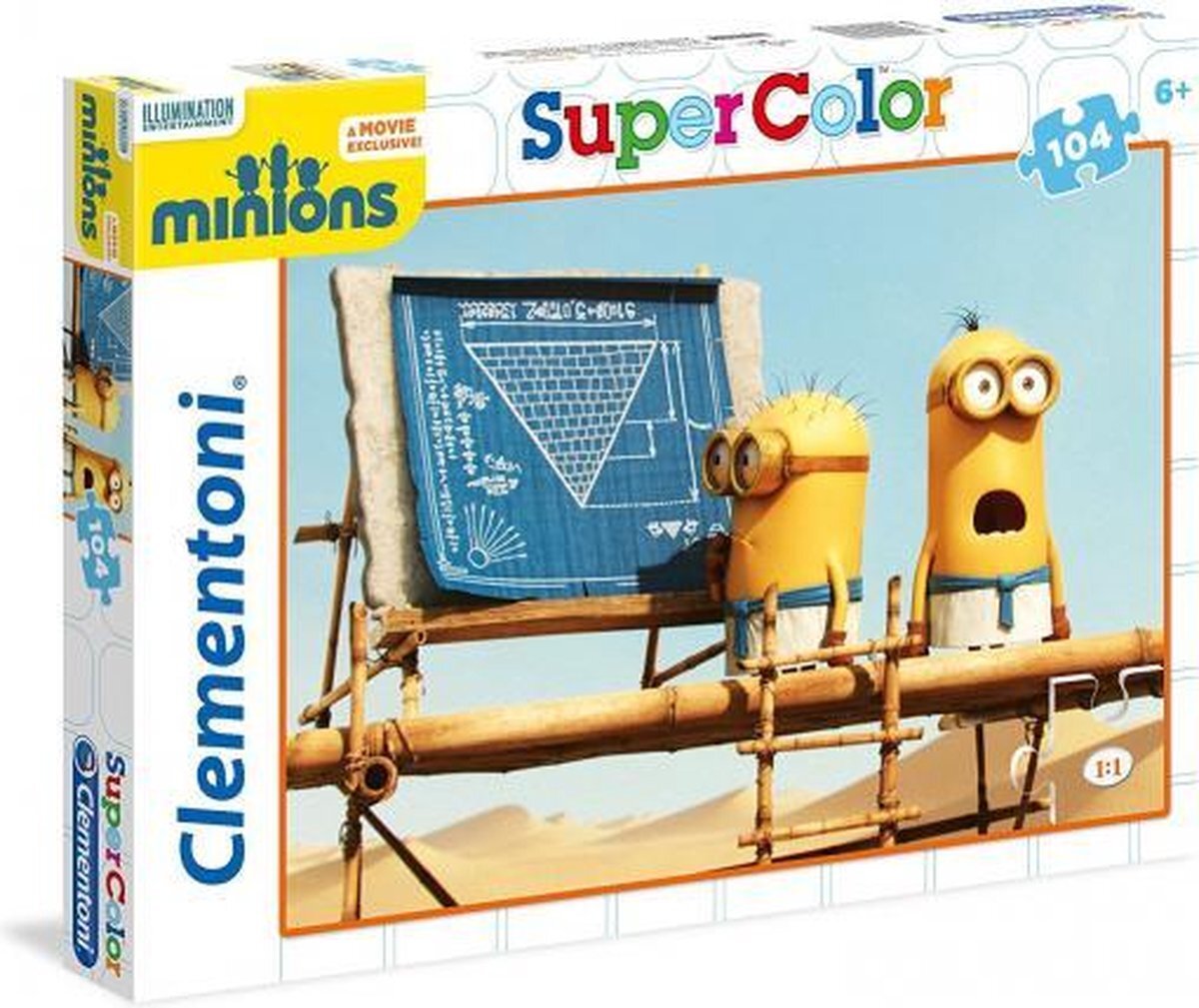 Clementoni Minions - Super Color Puzzel - 104 Stukjes