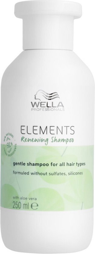 Wella Elements Renewing Shampoo 250ml - Normale shampoo vrouwen - Voor Alle haartypes