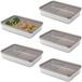 TRANKIELO® - 5 pièces boîte à viande en acier inoxydable 800 ml