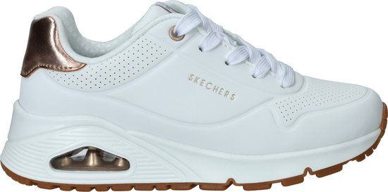 Skechers Uno Gen1 - Shimmer Away - Meisjes Sneakers - Wit - Maat 37