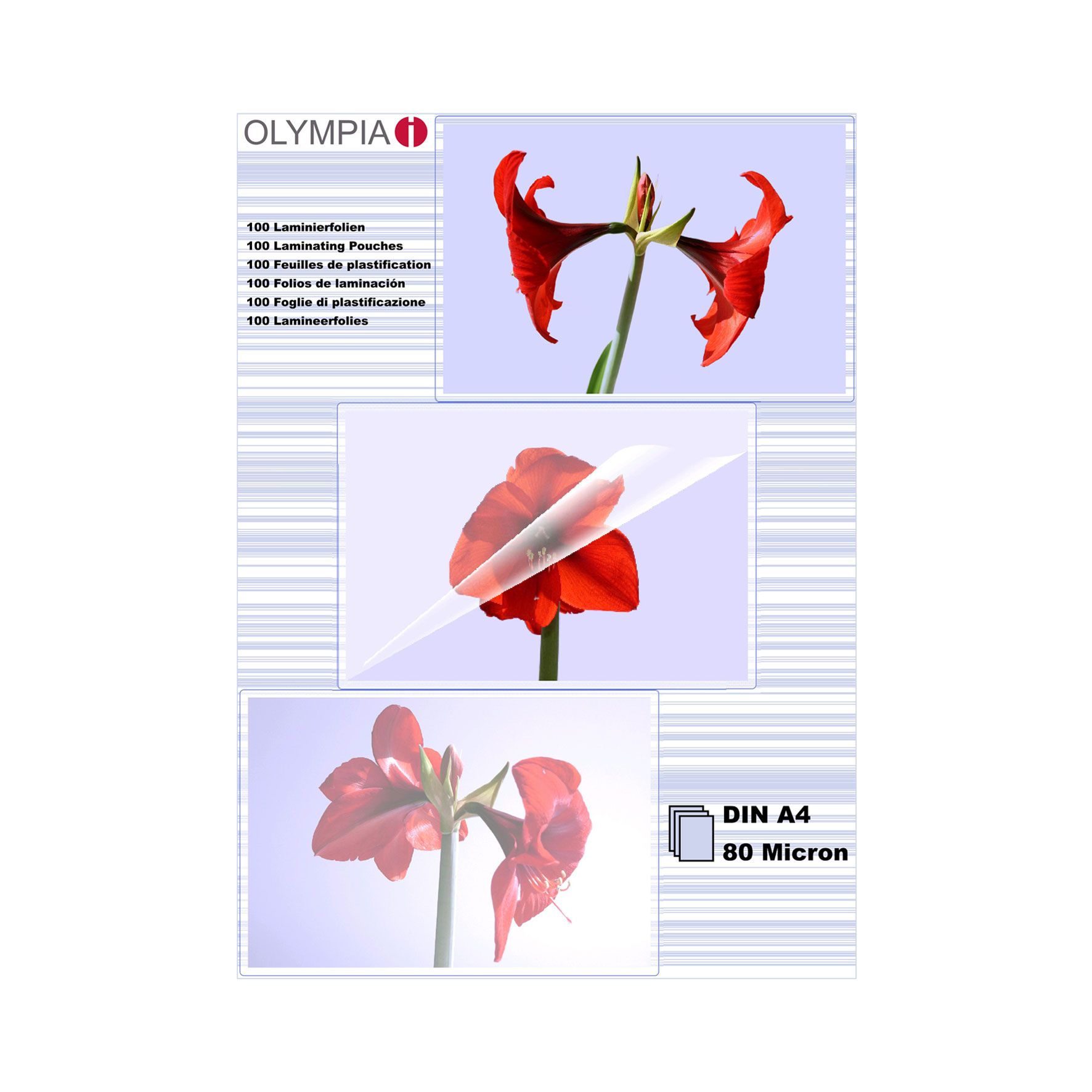Olympia Lamineerfolie DIN A4 80 micron - 100 stuks