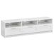 Baroni Home TV-kast met 3 planken en 3 laden, gat voor kabeldoorvoer van MDF, tv-console voor slaapkamer, woonkamer, keuken, wit, 140 x 33 x 30 cm