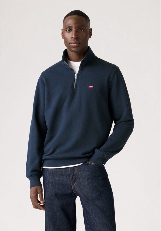 Levi's Sweater Half Zip Navy - Maat XL - Heren