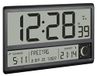 TFA Dostmann digitale XL radiogestuurde wandklok, 60.4524.01, met zonsopgang en zonsondergang, alarm, grote cijfers, maanfasen, geruisloos (zwart)