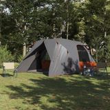 vidaXL Dome Tent voor 6 Personen - 6-persoons - Grijs en Oranje