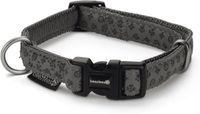 Beeztees Mac Leather halsband grijs 35 - 50 cm x 20 mm