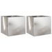 VidaXL Plantenbakken 2 st 32x30x29 cm roestvrij staal zilverkleurig