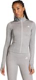 Adidas Performance Workout Essentials Heather Jack Met Lange Ritssluiting - Dames - Grijs