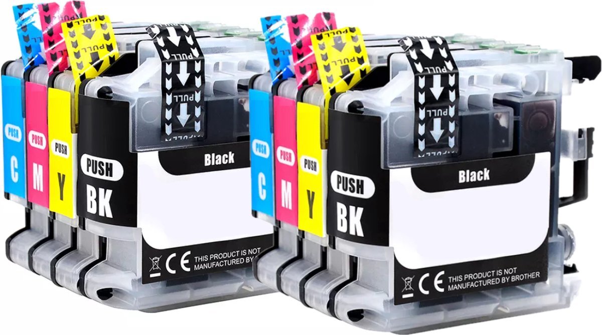 InktDL Multipack inkt cartridges (8) geschikt voor Brother DCP-J132W, DCP-J172W, DCP-J152W, DCP-J552DW, DCP-J752DW, DCP-J4110DW, MFC-J4410DW, MFC-J4510DW, MFC-J4610DW, MFC-J470DW en MFC-J4710DW (LC-123)