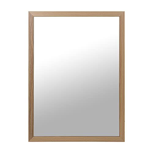 DRW Rechthoekige wandspiegel - MDF en natuurlijk papier - 55 x 75 cm