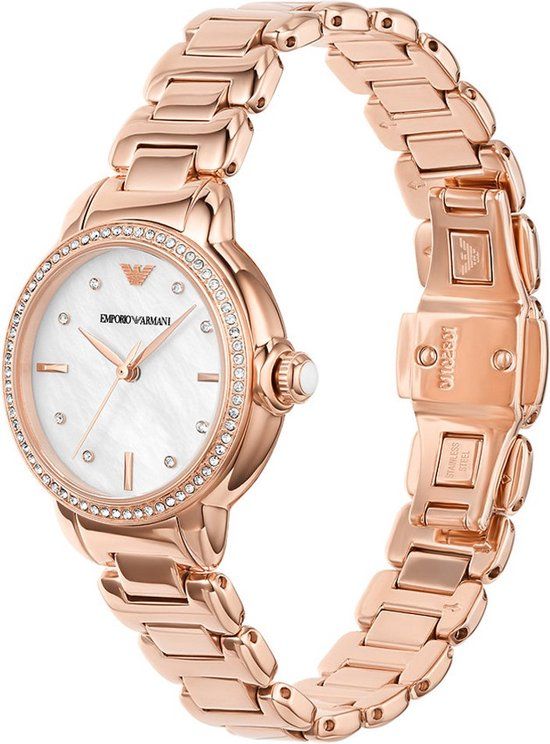 Emporio Armani Mia AR11523 - Dameshorloge - Staal - Rosékleurig - 32 mm