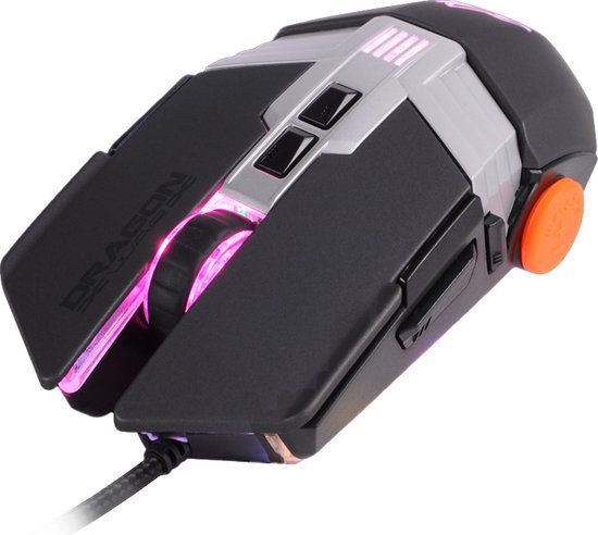 DragonWar G22 Ergonomische Gaming Muis - 7000 DPI - RGB Verlichting - Zwart