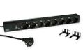 BACHMANN 19" 1HE 8xCEE7/3 sw 1xSPD-Plus 2,0m CEE7/7