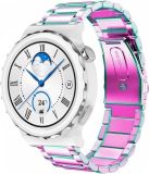 Strap-it Bracelet en acier inoxydable - Convient pour Huawei Watch GT 3 Pro 43mm - Arc-en-ciel