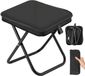 Fauteuil de camping pliable, mini, noir, portable, adapté pour jardin, pêche et barbecue