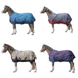 HKM Fleece Power 600 Highneckdeken met Fleece Voering 3302 Aubergine/Navy 155