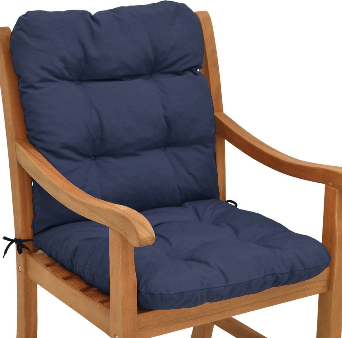 Beautissu Flair NL Tuinkussen - Kussen 100x50x8 cm Blauw - Zitkussen Matraskussen voor Tuin Meubelen