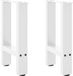 Panda Pieds de table basse 2 pièces 28x(42-43) cm acier blanc