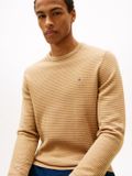 Tommy Hilfiger Heren Gebreide Trui Katoen S Camel